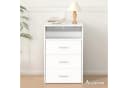 ALFORDSON Schminktisch LED-Nachttisch 3-in-1-Design Weiß Bild 5