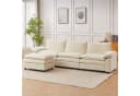 Jiexi Modulares Sofa aus Chenille Beige Wohnlandschaft Bild 1