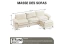 Jiexi Modulares Sofa aus Chenille Beige Wohnlandschaft Bild 5