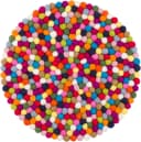 myfelt Stuhlkissen Filzkugel Sitzauflage ⌀ 36 cm bunt Bild 2