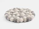 myfelt Topfuntersetzer Filzkugel Grau 20 cm Schurwolle Bild 1