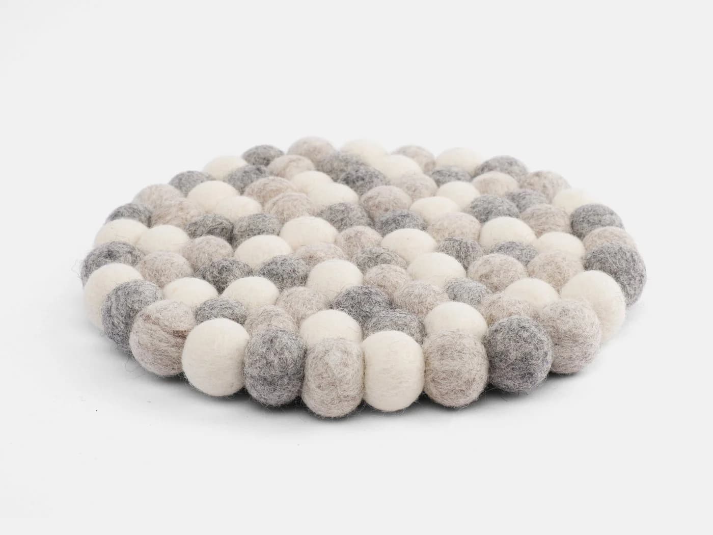 myfelt Topfuntersetzer Filzkugel Grau 20 cm Schurwolle