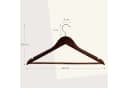 RSR Hangers Kleiderbügel Braun Holz 44,5 cm verzinkter 360° Haken, (10-tlg) Bild 1