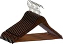 RSR Hangers Kleiderbügel Braun Holz 44,5 cm verzinkter 360° Haken, (10-tlg) Bild 2