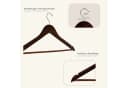 RSR Hangers Kleiderbügel Braun Holz 44,5 cm verzinkter 360° Haken, (10-tlg) Bild 3