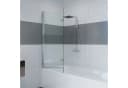 IMPTS Duschwand 100-140cm Glas Alu Badewannenaufsatz Bild 1