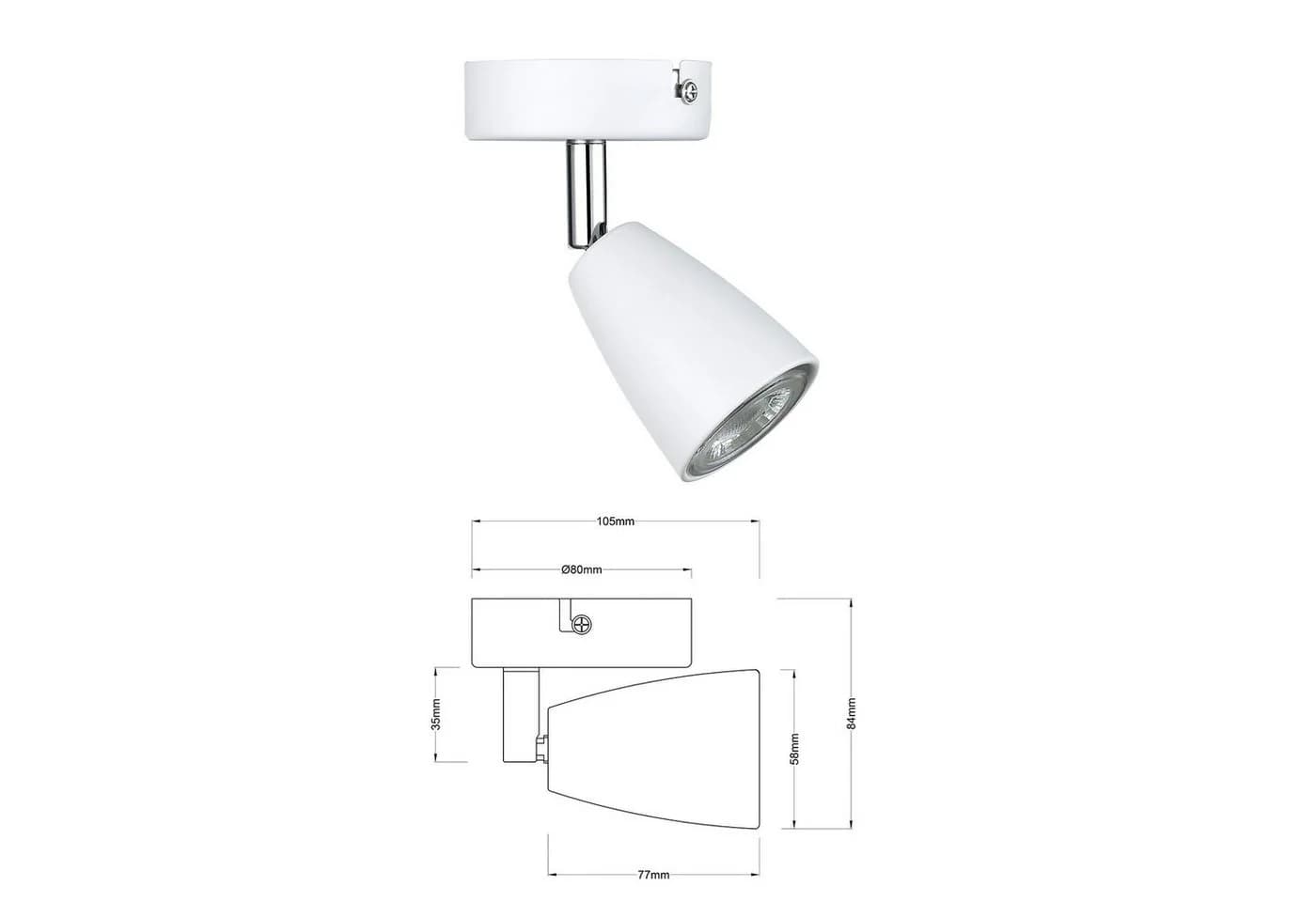 IMPTS LED Deckenspots Deckenleuchte Warmweiß Schwenkbar