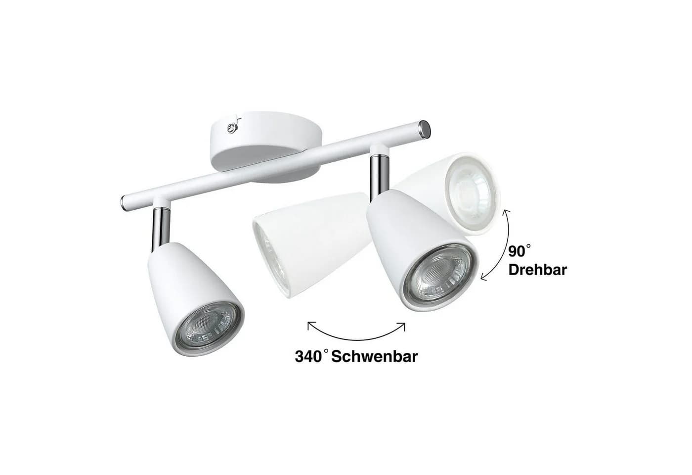 IMPTS LED Deckenspots Deckenleuchte Warmweiß Schwenkbar - Bild 5