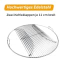 Grillfürst Klappbarer Edelstahl Grillrost 54,6 cm für 57er Kugelgrills Bild 3