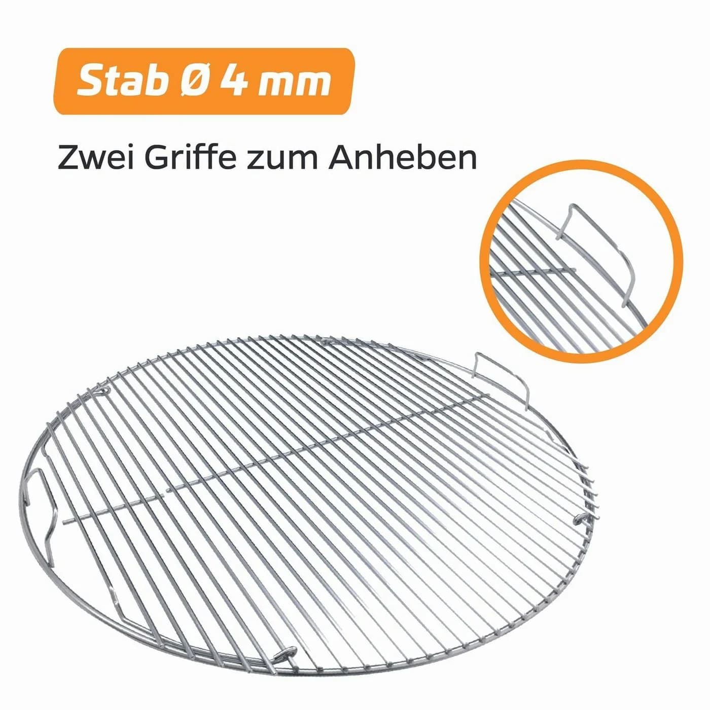 Grillfürst Klappbarer Edelstahl Grillrost 54,6 cm für 57er Kugelgrills - Bild 4