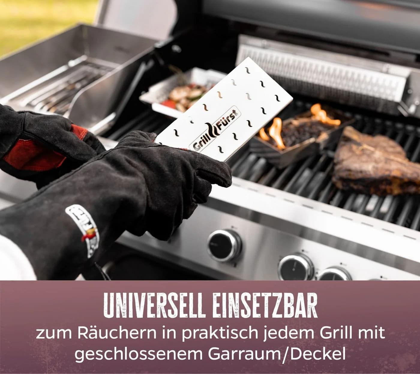 Grillfürst Räucherbox Edelstahl Smokerbox für tolles Aroma - Bild 4