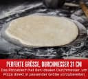 Grillfürst Pizzablech Edelstahl 31 cm mit Tragegriffen Bild 3