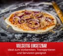Grillfürst Pizzablech Edelstahl 31 cm mit Tragegriffen Bild 4