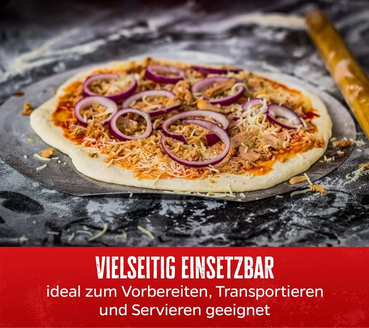 Grillfürst Pizzablech Edelstahl 31 cm mit Tragegriffen - Bild 4