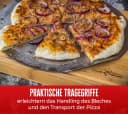 Grillfürst Pizzablech Edelstahl 31 cm mit Tragegriffen Bild 5