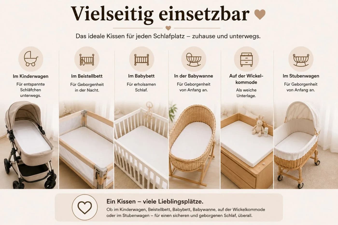 Betten Hofmann Baby Daunenkissen 35x40 cm Weiß Flachkissen - Bild 5