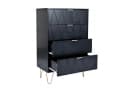 UEV Kommode mit 4 Schubladen, Sideboard für Schlafzimmer, Wohnzimmer, Holz, 60 x 34 x 91 cm Bild 2