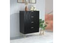 UEV Kommode mit 4 Schubladen, Sideboard für Schlafzimmer, Wohnzimmer, Holz, 60 x 34 x 91 cm Bild 3