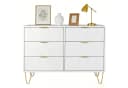 UEV Kommode mit 6 Schubladen, Sideboard für Wohnzimmer Schlafzimmer 100 x 34 x 73 cm Bild 2