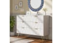 UEV Kommode mit 6 Schubladen, Sideboard für Wohnzimmer Schlafzimmer 100 x 34 x 73 cm Bild 5