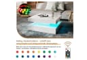 Couchtisch mit LED & Fernbedienung 78x78cm Schwarz/Weiß Marmor Bild 5