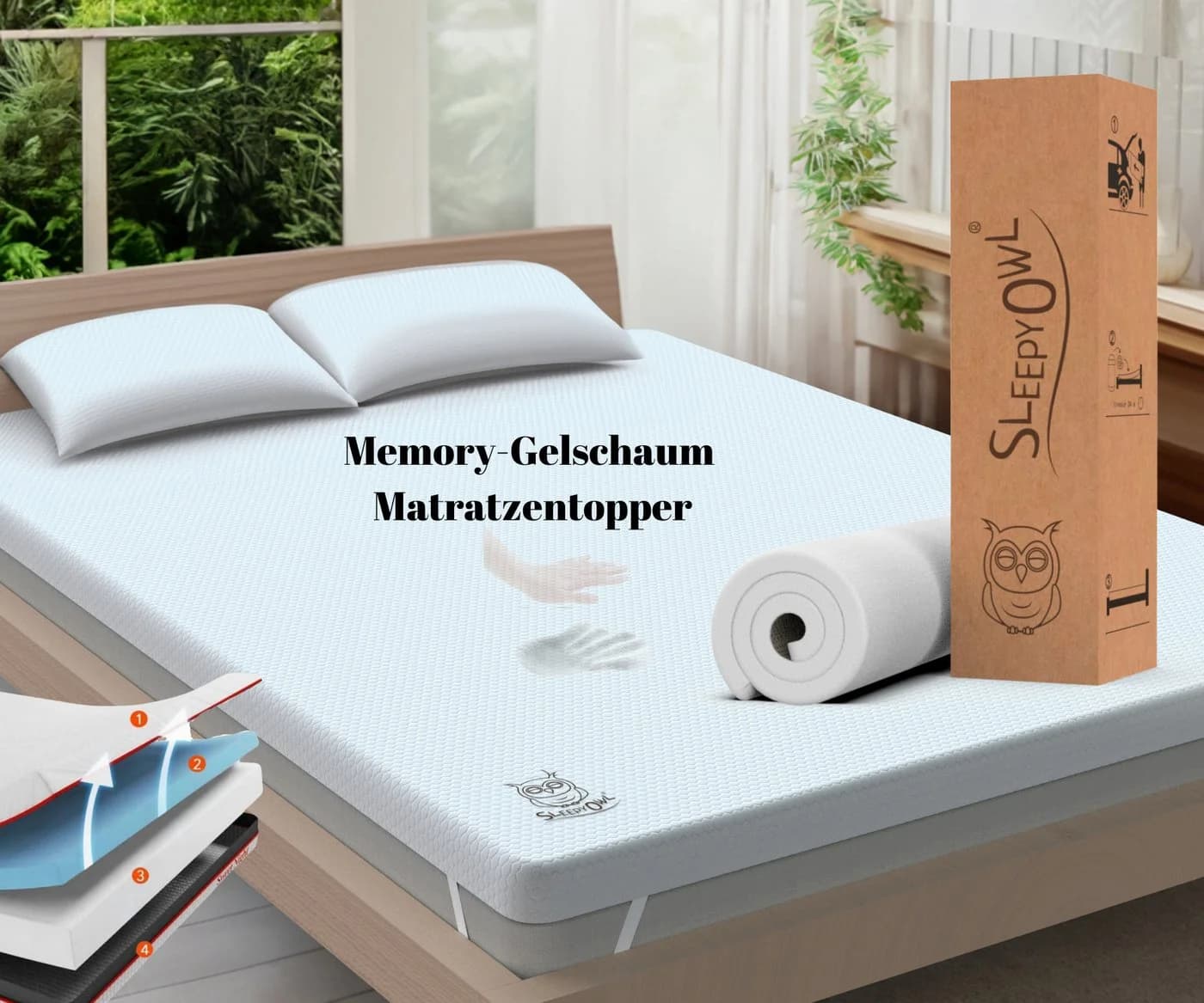 Adel Home Decor Gel-Memory Matratzentopper - Bild 2