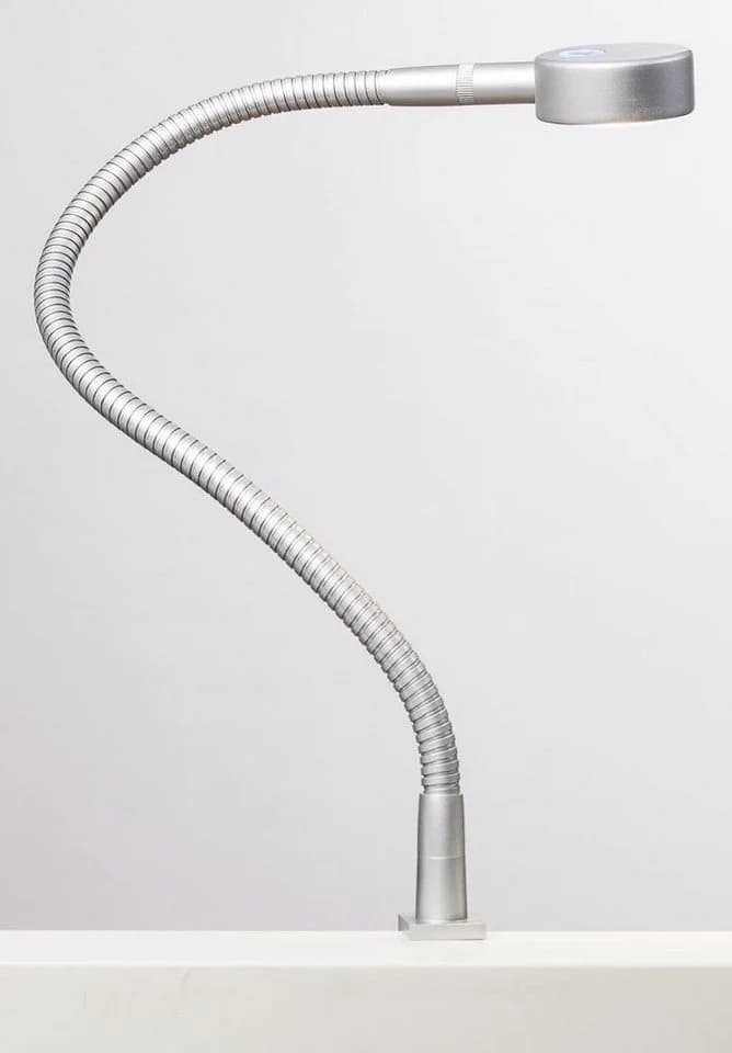 kalb LED Bettleuchte Flexleuchte Chrom Silbergrau Touch-Schalter Warmweiß