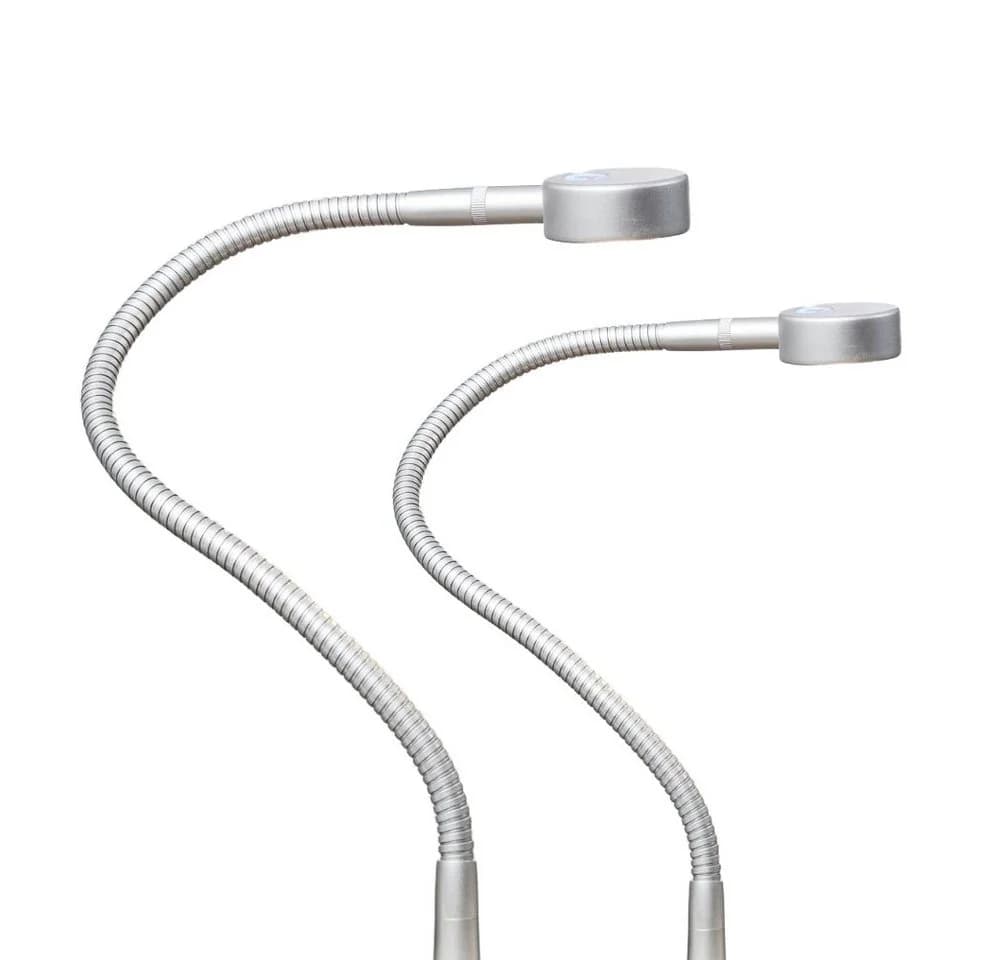 kalb LED Bettleuchte Flexleuchte Chrom Silbergrau Touch-Schalter Warmweiß - Bild 2