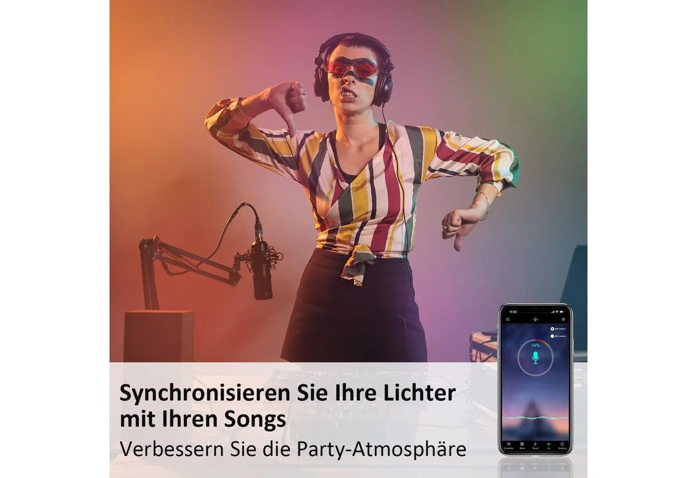 ZMH LED-Streifen RGB 20m mit App & Fernbedienung, Musik-Sync, 16 Mio. Farben - Bild 4
