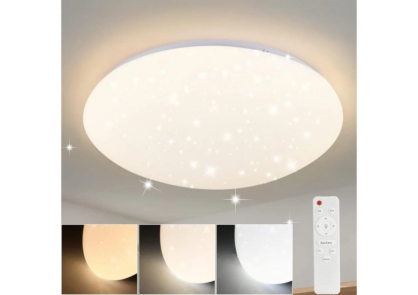 Nettlife LED Deckenleuchte Sternenhimmel Dimmbar mit Fernbedienung 28CM - Bild 2