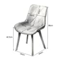 PPkrimnel Esszimmerstuhl 4er Set Leinen Massivholz Beige Bild 1