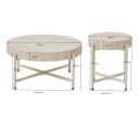 PPkrimnel 2er Couchtisch Set Travertin Optik Metallrahmen Bild 1