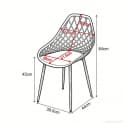 PPkrimnel Bistrostuhl 6er Set PP-Sitz Metallrahmen Modern Bild 1