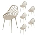 PPkrimnel Bistrostuhl 6er Set PP-Sitz Metallrahmen Modern Bild 2