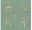 PPkrimnel Bistrostuhl 6er Set PP-Sitz Metallrahmen Modern Bild 5