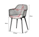 PPkrimnel Gartenstuhl Modern Ergonomisch Stapelbar Schwarz/Weiß Bild 1