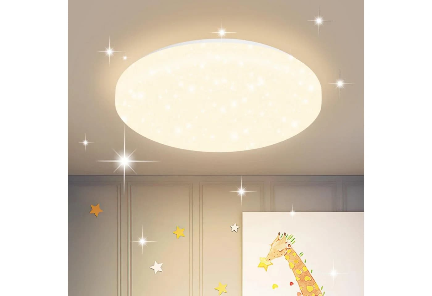 Nettlife LED Deckenleuchte Sternenhimmel Kinderzimmer 15W 21cm 3000K Weiß - Bild 2
