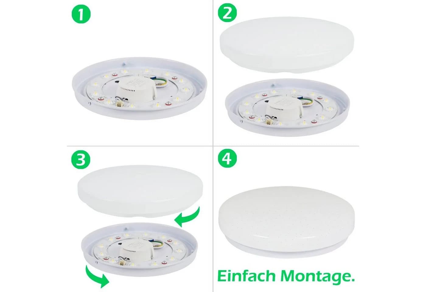 Nettlife LED Deckenleuchte Sternenhimmel Kinderzimmer 15W 21cm 3000K Weiß - Bild 5
