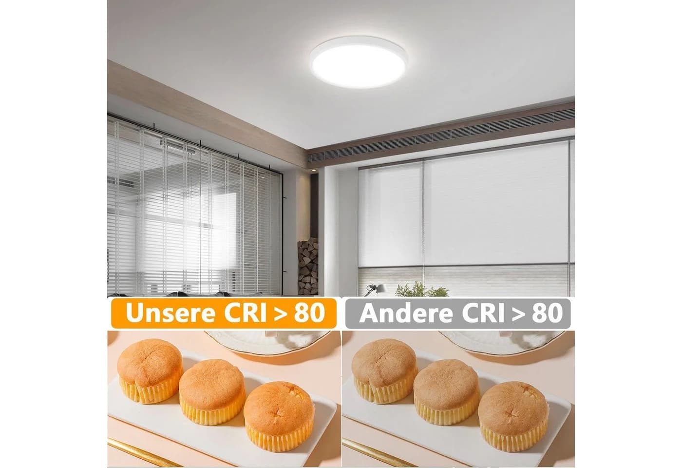 Nettlife LED Panel Deckenleuchte Kaltweiß 6500K Flach Rund Ø22cm - Bild 4