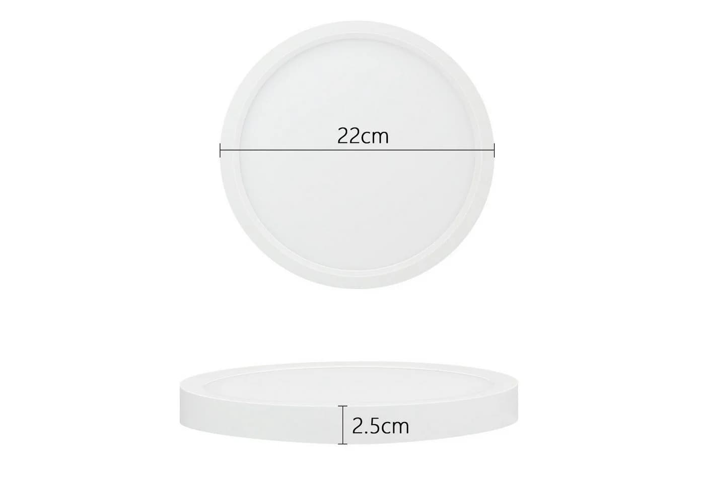 Nettlife LED Panel Deckenleuchte Kaltweiß 6500K Flach Rund Ø22cm - Bild 5