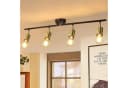 Nettlife Deckenstrahler 4 Flammig E27 Retro Schwarz-Gold 330° Drehbar 180° Verstellbar LED Wechselbar Bild 2