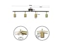 Nettlife Deckenstrahler 4 Flammig E27 Retro Schwarz-Gold 330° Drehbar 180° Verstellbar LED Wechselbar Bild 4
