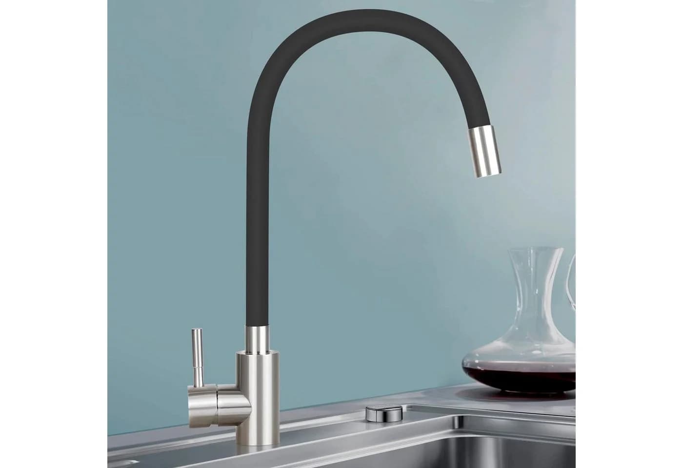 Nettlife Küchenarmatur Hochdruck Wasserhahn 360° Schwenkbar Edelstahl - Bild 2