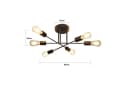 Nettlife Deckenleuchten E27 Retro 6 Flammig Kronleuchter LED wechselbar Bild 5