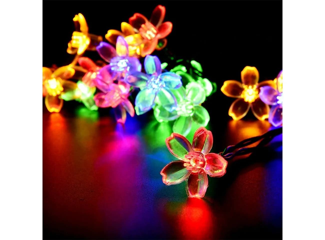 Salcar LED Solarleuchte 20 Kirschblüten Gartenleuchte Bunt 2 Modi