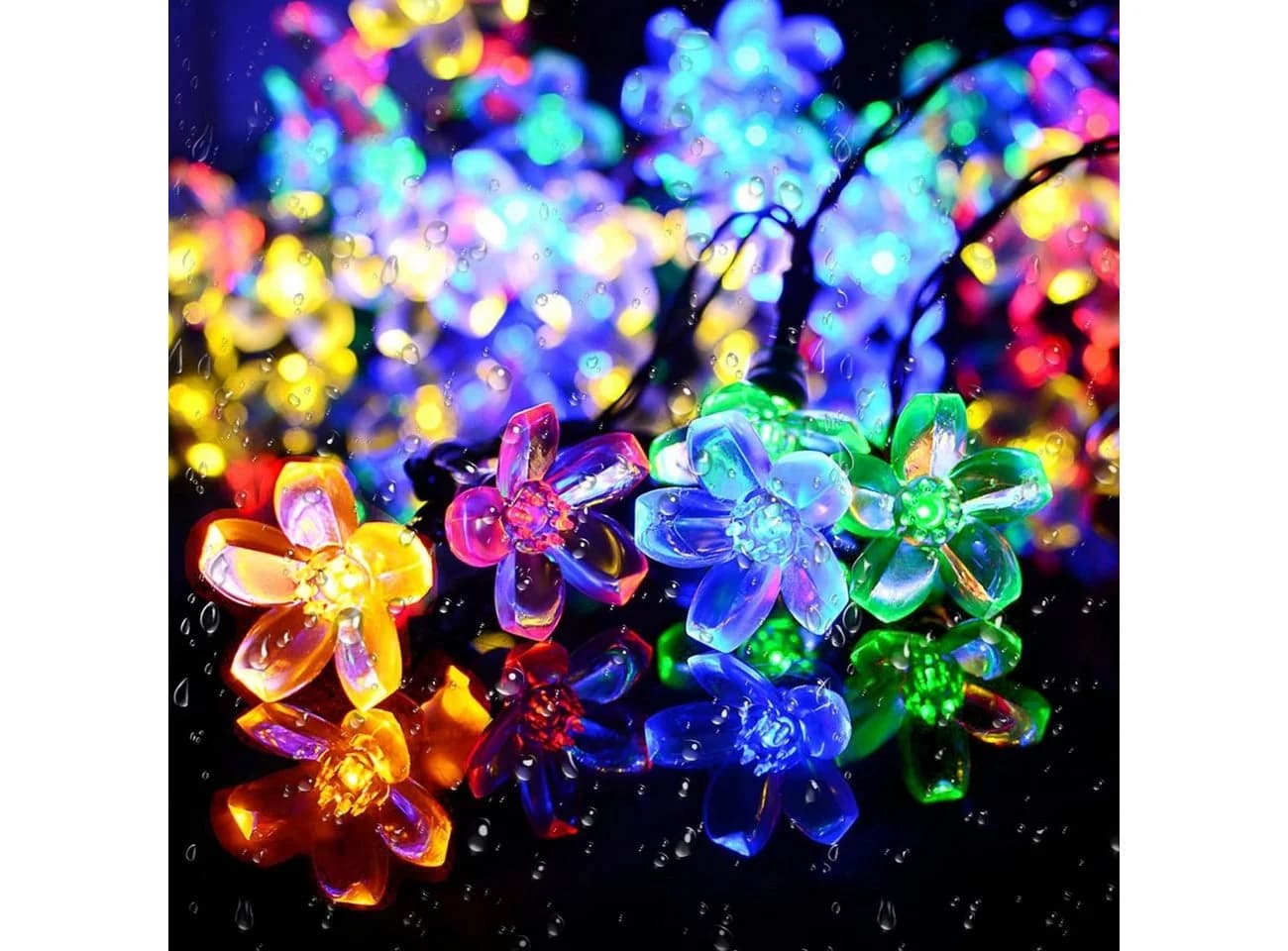 Salcar LED Solarleuchte 20 Kirschblüten Gartenleuchte Bunt 2 Modi - Bild 3