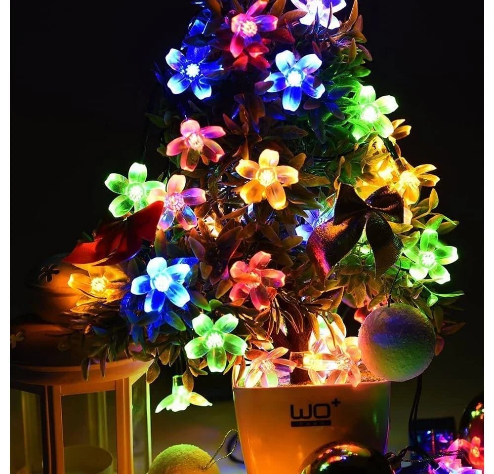 Salcar LED Solarleuchte 20 Kirschblüten Gartenleuchte Bunt 2 Modi - Bild 4