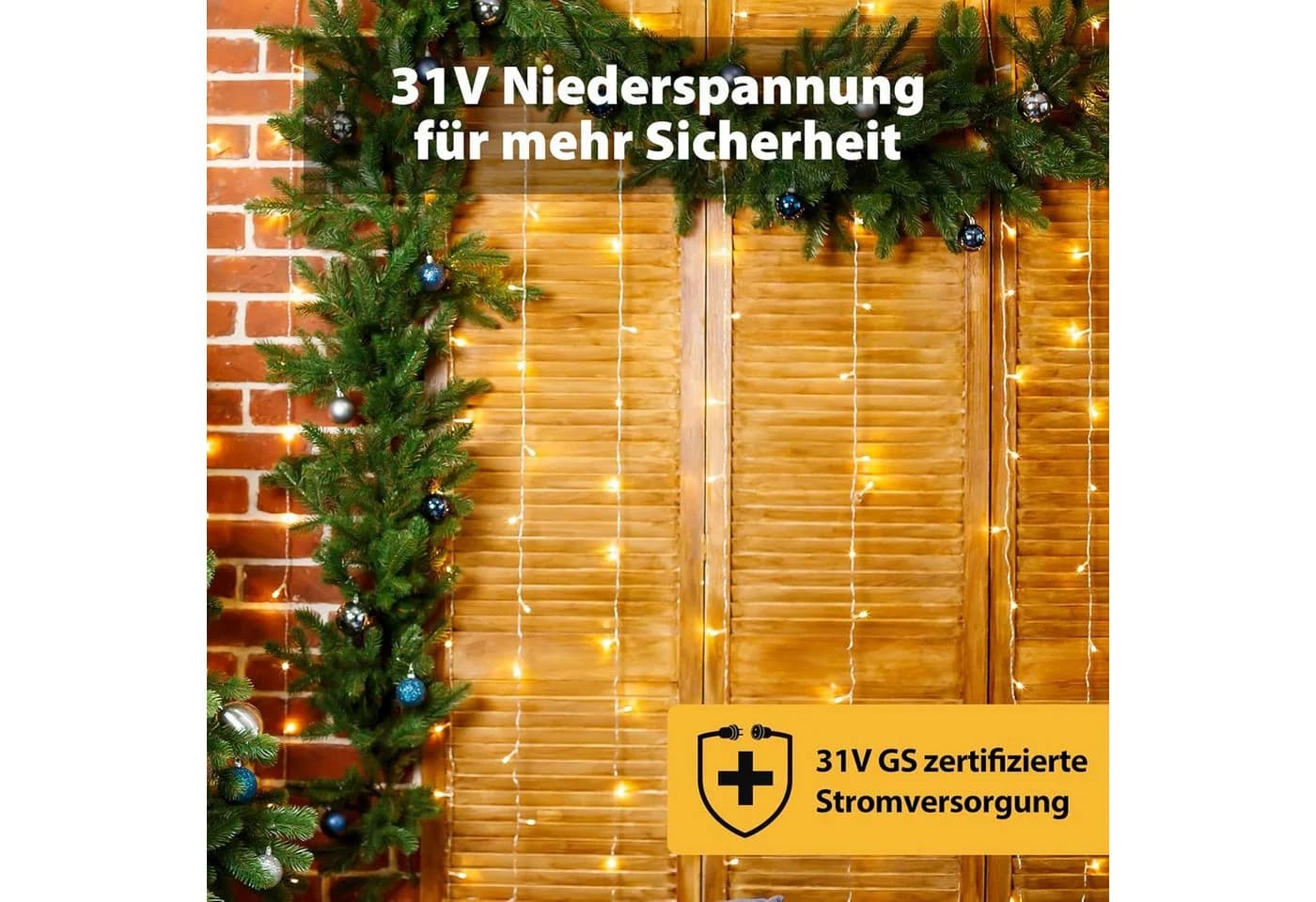 Salcar LED-Lichterkette 3x3m Warmweiß 8 Beleuchtungsmodi Timer & Memory-Funktion - Bild 4