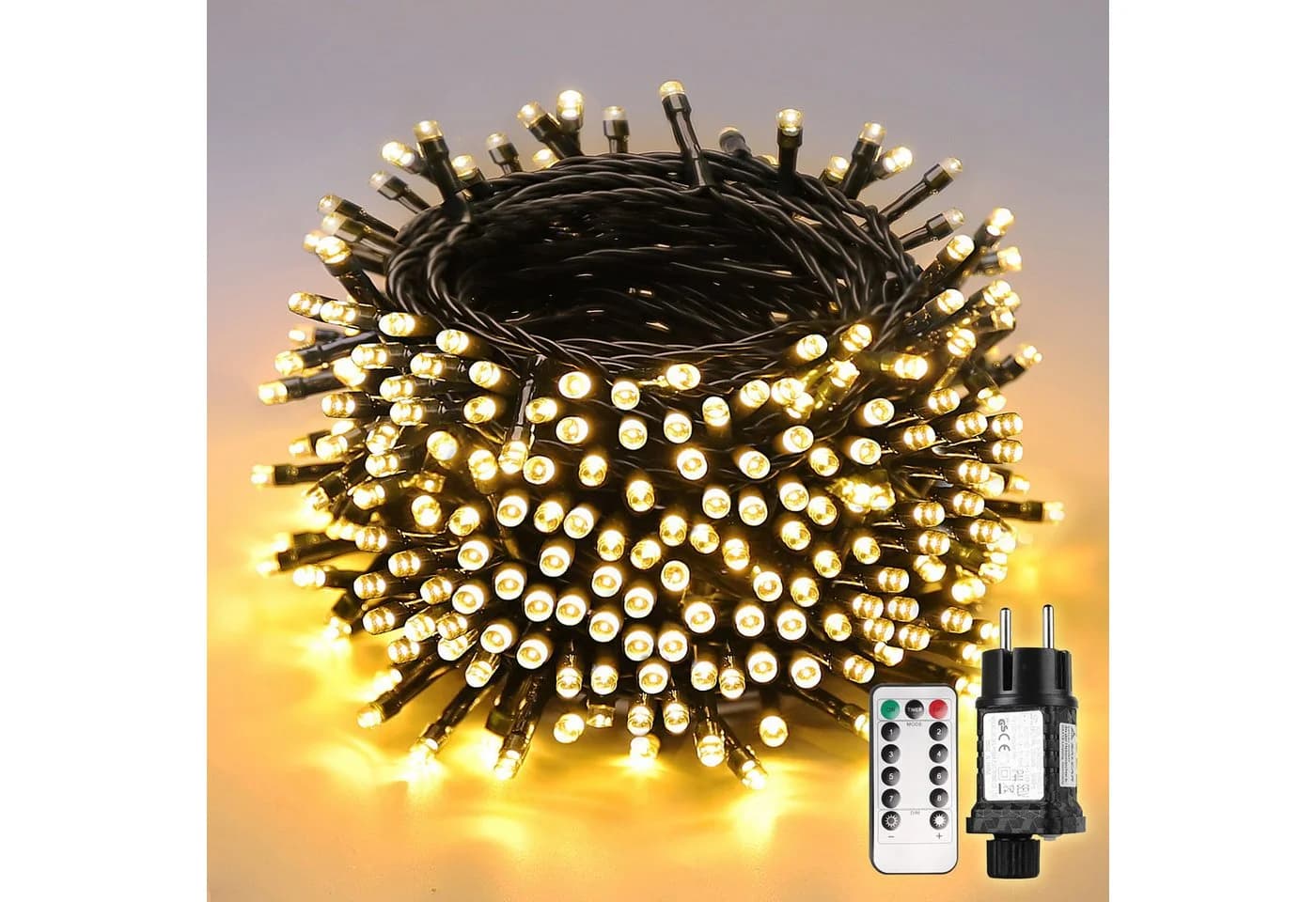 Salcar LED-Lichterkette 26m 360 LEDs Warmweiß mit Fernbedienung - Bild 2
