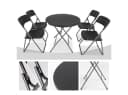 Sekey Garten-Essgruppe PE-Rattan 4 Personen Klappbar Schwarz Bild 3
